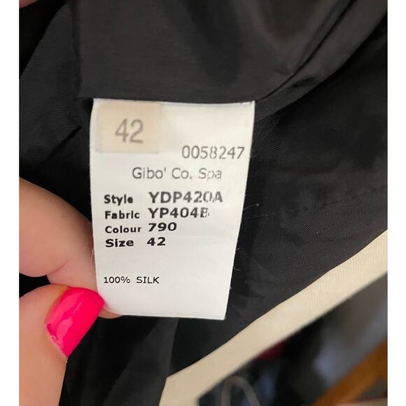 Hussein Chalayan Black Silk Crepe Sheath Dress w/ Cutouts Size 42/ US 10 - Picture 9 of 10